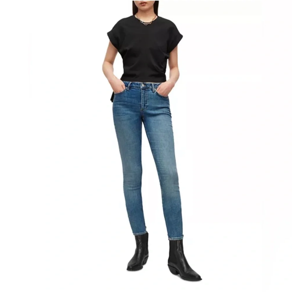 All Saints Dax Size Me Skinny Jeans in Washed Indigo - Medium (W 27, 28, 29) - Picture 2 of 10